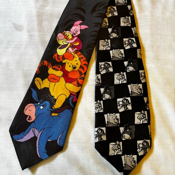 Disney Winnie the Pooh Neckties Tigger Piglet Eeyore Multicolor Novelty Ties 90s - Picture 2 of 6